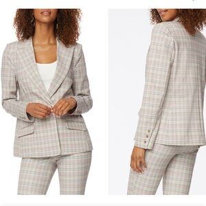 NYDJ Modern Plaid‎ Ponte Knit Blazer Sz M